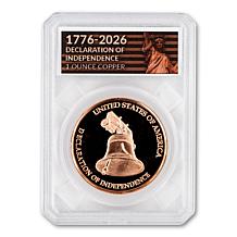 1776-2026 USA 250th Anniversary 1 oz. Copper Set of 5 Coins