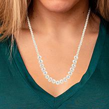 18" 3-9.3mm Cultured Freshwater Pearl Split Design Necklace