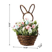 18" Easter Bunny Shaped Basket Centerpiece