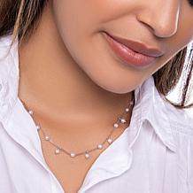 18" Sterling Silver 4-4.5mm Cultured Freshwater Pearl Dangle Necklace