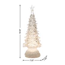 18.5" H Acrylic LED Color Rotating Lighted Christmas Tabletop Tree