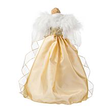 18.5"H Faux Fur & PVC Christmas Elegant Angel Tree Topper