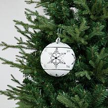 18ct Christmas Elegant Silver Deluxe Large Shatterproof Ornaments