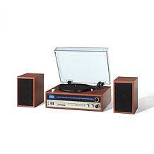 1975T Record Player With Speakers - Walnut