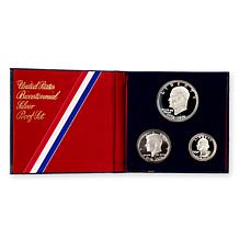 1976 Dual-Date Bicentennial Uncirculated & Proof Silver 3-Coin Sets