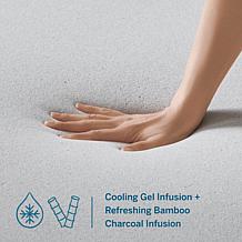 2” Bamboo Charcoal and Gel Memory Foam Mattress Topper, Full