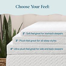 2” Bamboo Charcoal and Gel Memory Foam Mattress Topper, King