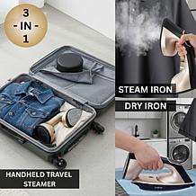 2-in-1 Full-Sized Iron and Handheld Steamer with LCD Display