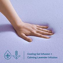 2” Lavender and Gel Memory Foam Mattress Topper, Twin
