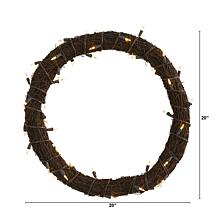 20 in. Vine Wreath with 50 White Warm LED Lights