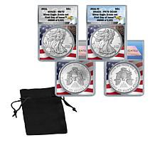 2021 MS70 & PR70 First Day of Issue Limited Edition 2021 Silver Eagles