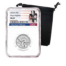2022-S MS67 NGC American Women Quarter Series - Maya Angelou