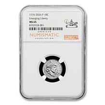 2026 Liberty Dime Philadelphia Mint NGC 65 ANA Release