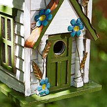 20"H Distressed Solid Wood 3-Story Decorative Outdoor Birdhouse