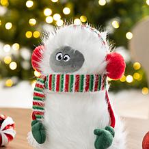 21" Christmas Fabric Shelf Sitter Yeti Decoration