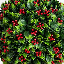 22-in UV Resistant Holly Berry Hanging  by Nearly Natural