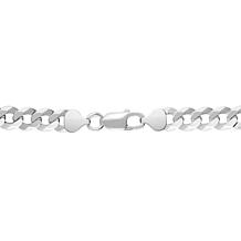 22" Sterling Silver 8.4mm Diamond-Cut Comfort Curb Link Necklace