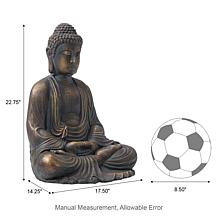 22.75"H MGO Meditating Buddha Statue