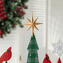 23.5" H Wooden Christmas Trees Table Decor
