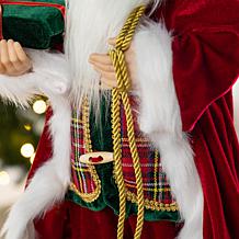 24" Faux Fur Traditional Santa Figurine