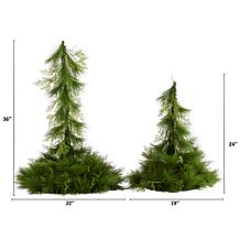 24 in. and 36 in. Table Top/Hanging Artificial Christmas Decor Set ...