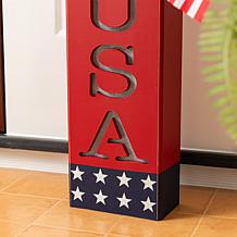 24.75"H Patriotic Firecracker Porch Decor with Lights