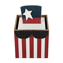 24"H Double Sided Easter/July 4 Wooden Porch Decor
