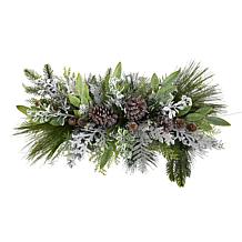 26” Holiday Flocked Winter Table Arrangement