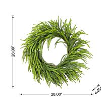 28" D Christmas Greenery PE Dripping Wreath