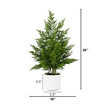 28-in Real Touch Christmas Spruce Pine by Nearly Natural