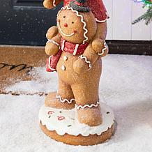 29.25" Christmas MGO Stacked Gingerbread Men Porch Decor