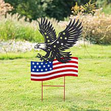 29.75" H Patriotic Yard Stake with Eagle Silhouette