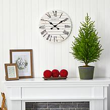 3 ft. Norfolk Island Pine Natural Look Artificial Tree in Decorativ...
