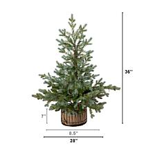 3-ft Pine Christmas Tree with 60 LED Lights by Nearly Natural