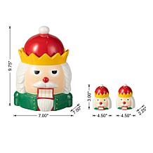 3-piece Dolomite Christmas Nutcracker Cookie Jar Set