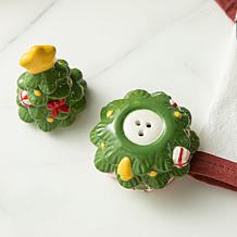3-piece Dolomite Christmas Tree Cookie Jar Set