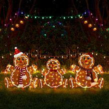 3-Piece Lighted Gingerbread Family Outdoor Decor