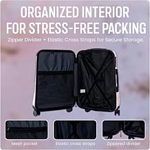 3-Piece Lightweight Durable ABS Luggage Set