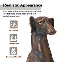 30.25"H MGO Sitting Greyhound Dog Statue
