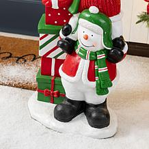 35.25"H Christmas Resin Porch Decor with Snowmen