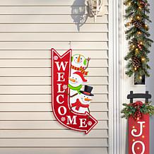 35.75"H Metal Christmas Welcome Yard Stake