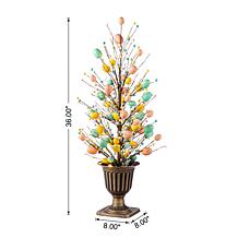 36" Easter Urn Porch Tree with Lights and Timer