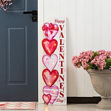 36"H Valentine's Porch Decor with Warm White Lights