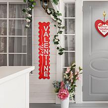 39.25"H Valentine's Wooden HELLO VALENTINE Porch Decor