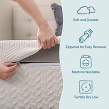 4” Bamboo Charcoal and Gel Memory Foam Mattress Topper, Twin