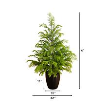 4-ft Real Touch Goldcrest Christmas Tree by Nearly Natural