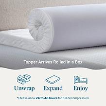 4” Lavender and Gel Memory Foam Mattress Topper, Queen