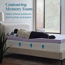 4” Lavender and Gel Memory Foam Mattress Topper, Twin