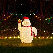 41.25" Lighted Christmas 3D Fabric Outdoor Yeti Decor