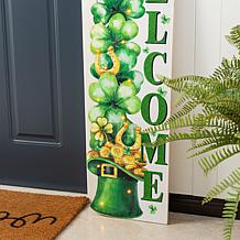42" St. Patrick's Lighted Shamrock Porch Decor